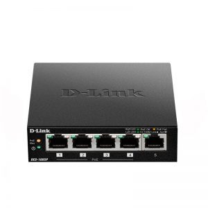 D-LINK DES-1005P 5-Port 10/100Mbps Unmanaged Switch with 4 PoE Ports (PoE up to 15.4 Watts per port)