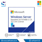 Microsoft Windows Server Standart 2019 64 Bit English DVD 5 Clt 16 Core License (P73-07680)