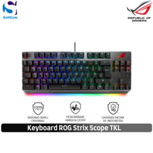Keyboard Asus ROG Strix Scope TKL RGB Mechanical Gaming Keyboard Blue/Red [90MP01N2-BKUA00] | [90MP01N0-BKUA00]