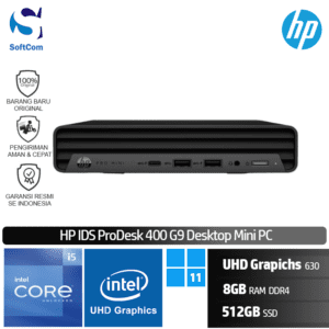 HP IDS ProDesk 400 G9 Desktop Mini PC /Core i5-12500T/8GB/512GB SSD/Win 11 Home/Black