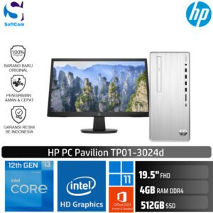 PC HP Pavilion TP01-3024d/Core i3 12100/4GB/512GB SSD/19.5"/W11+OHS/White