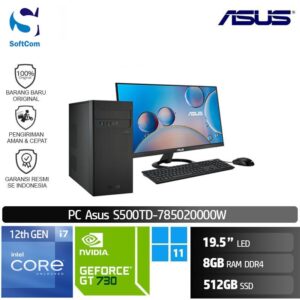 PC Asus S500TD-785020000W /Core i7-12700/8GB/512GB SSD/GT730 2GB/19.5"/Win 11 Home/Black