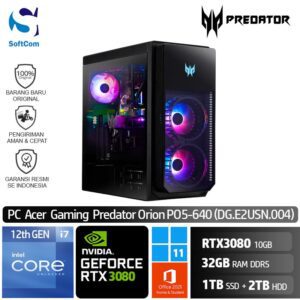 PC Acer Predator Orion 5000 PO5-640 /Core i7-12700/32GB/2TB HDD+1TB SSD/GeForce RTX 3080 10GB/Win 11 Home+OHS/Black