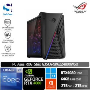 PC Asus ROG Strix G35CA-9K6224800WSO /Core i9-13900KF/64GB/2TB HDD+2TB SSD/GeForce RTX 4080 16GB/Win 11 Home+OHS/Black