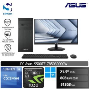 PC Asus S500TE-785030000W-C2223HE /Core i7-13700/8GB/512GB SSD/GT1030 2GB/21.5" FHD/Win 11 Home/Black