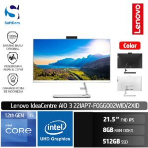 PC Lenovo IdeaCentre AIO 3 22IAP7 2WID 2XID/Core i5-12450H/8GB/512GB SSD/21.5" FHD IPS/DOS [F0GG002WID | F0GG002XID]