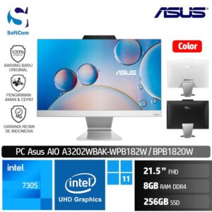 PC Asus AIO A3202WBAK WPB182W BPB1820W/Intel 7305/8GB/256GB SSD/21.5" FHD/Win 11 Home [ A3202WBAK-WPB182W | A3202WBAK-BPB1820W ]