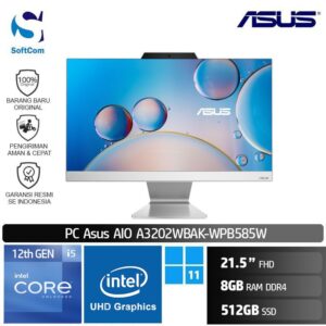 PC Asus AIO A3202WBAK-WPB585W /Core i5-1235U/8GB/512GB SSD/21.5" FHD/Win 11 Home/White