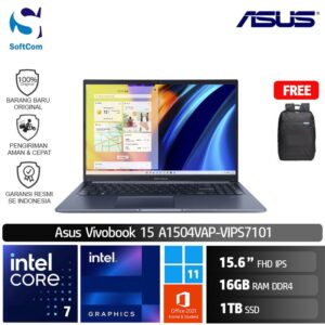 Asus Vivobook 15 A1504VAP-VIPS7101 /Core 7-150U/16GB/1TB SSD/15.6" FHD IPS/Win 11 Home+OHS 2021/Quiet Blue