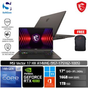 MSI Vector 17 HX A14VHG (9S7-17S162-1005) /Core i9-14900HX/16GB/1TB SSD/GeForce RTX 4080 12GB/17" QHD+ 240Hz/Win 11 Home+OHS 2021/Cosmos Gray
