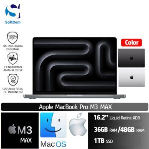 MacBook Pro M3 Max 16 Inch /14-16 core CPU/30-40 core GPU/36GB-48GB/1TB SSD/16.2" Retina/MacOS