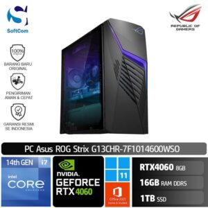 PC Asus ROG Strix G13CHR-7F1014600WSO/Core i7-14700F/16GB/1TB SSD/GeForce RTX 4060 8GB/Win 11 Home+OHS 2021/Extreme Dark Gray