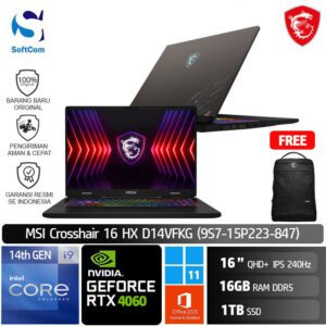 MSI Crosshair 16 HX D14VFKG (9S7-15P223-847) /Core i9-14900HX/16GB/1TB SSD/GeForce RTX 4060 8GB/16" QHD+ 240Hz/Win 11 Home+OHS 2021/Cosmos Grey