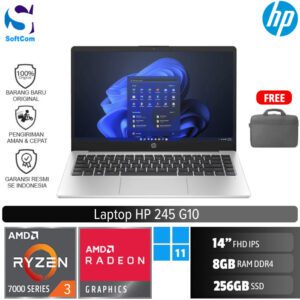 HP 245 G10 /Ryzen 3 7320U/8GB/256GB SSD/14" FHD/Win 11 Home/Silver Plastic