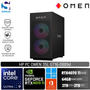 PC HP OMEN 35L GT16-0889d/Intel Core Ultra 9 285K/64GB/2TB SSD+2TB SSD/GeForce RTX 4070 Ti 16GB/W11+OHS 2021/Black