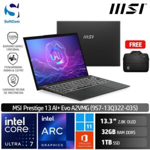 MSI Prestige 13 AI+ Evo A2VMG (9S7-13Q322-035)/Core Ultra 7 258V/32GB/1TB SSD/13.3″ 2.8K OLED/Win 11 Home+OHS 2021/Stellar Gray