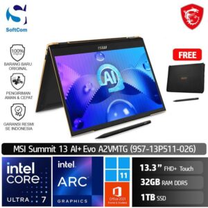 MSI Summit 13 AI+ Evo A2VMTG 026 (9S7-13P511-026) /Ultra 7 258V/32GB/1TB SSD/Intel Arc/13.3" FHD+ Touch/Win 11 Home+OHS 2021/Ink Black