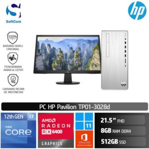 PC HP Pavilion TP01-3028d/Core i7-12700/8GB/512GB SSD/RX6400/21,5"/Win 11 Home+OHS/White