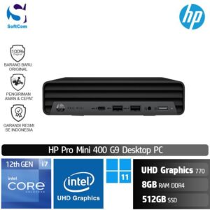 PC HP Pro Mini 400 G9 Dekstop 9E5J3PT/Core i7-12100T/8GB/512GB SSD/Win 11 Home/Black