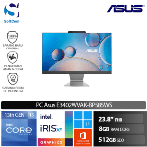 PC Asus E3402WVAK-BP585WS/Intel Core i5-1335U/8GB/512GB SSD/23.8" FHD/Windows 11 Home + OHS 2021 -Black