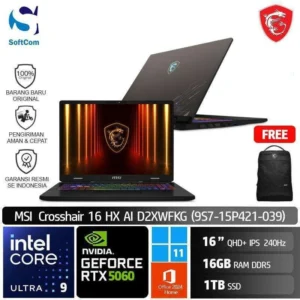 MSI Crosshair 16 HX AI D2XWFKG (9S7-15P421-039) /Intel Core Ultra 9-275HX/16GB/1TB SSD/GeForce RTX 5060 8GB/16" QHD+ 240Hz/Win 11 Home + OHM 2024/Cosmos Grey