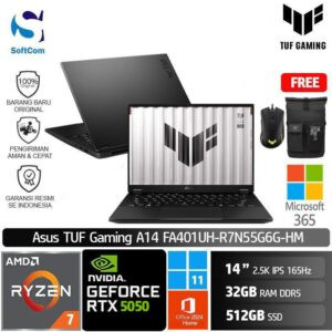 Asus TUF Gaming A14 FA401UH-R7N55G6G-HM/Ryzen 7-260/32GB/512GB SSD/GeForce RTX 5050 8GB/14" WQXGA IPS/Win 11 Home + OHM 2024 + M365