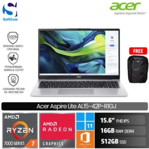Acer Aspire Lite AL15-42P-R1GJ/Ryzen 7-7730U/16GB/512GB SSD/15.6" FHD IPS/Win 11 Home+OHM 2024+M365/Silver