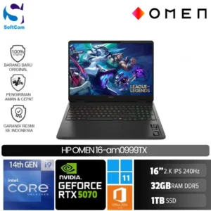 HP Omen 16-am0999TX/Core i9-14900HX/32GB/1TB SSD/GeForce RTX 5070 8GB/16" 2.5K/Win 11 Home+OHM 2024/Shadow Black