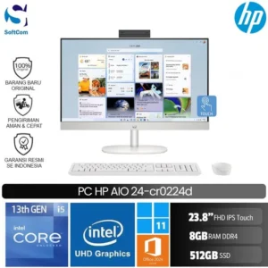 HP PC AIO 24-cr0224d/Intel Core i5-1334U/8GB/512GB SSD/23.8" FHD/Win 11 Home+OHM 2024+M365/White