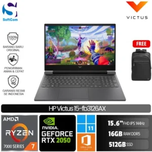HP Victus 15 fb3126AX/Ryzen 7-7445HS/16GB/512GB SSD/GeForce RTX 2050 4GB/15.6" FHD IPS/Win 11 Home + OHM 2024 + M365/Mica Silver