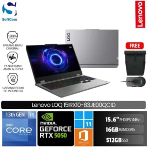 Lenovo LOQ 15IRX10 83JE00QCID/Intel Core i5-13450HX/16GB/512GB SSD/GeForce RTX 5050 8GB/15.6" FHD IPS/Win 11 Home + OHM 2024 + M365/Luna Gray