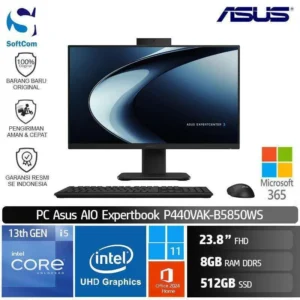 PC Asus ExpertCenter P400 AIO P440VAK-B5850WS/Intel Core i5-13420H/8GB/512GB SSD/23.8" FHD/Win 11 Home + OHM 2024 + M365 -Black