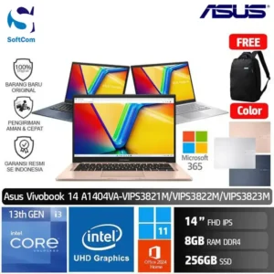 Asus Vivobook 14  A1404VA VIPS3821M VIPS3822M VIPS3823M /Core i3-1315U/8GB/256GB SSD/14" FHD IPS/Win 11 Home+OHM 2024+ M365