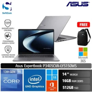 Asus Expertbook P3 P3405CVA-LY5150WS/Intel Core i5-13240H/16GB/512GB SSD/14" WUXGA/Win 11 Pro/Misty Grey