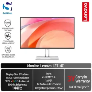 Monitor Lenovo L27-4C 27″ Full HD IPS 99% sRGB 144Hz