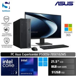 PC Asus Expertcenter P500SV 7850182WS/Intel Core 7-240H/8GB/512GB SSD/21.5"/Win 11 Home + M365/ Grey