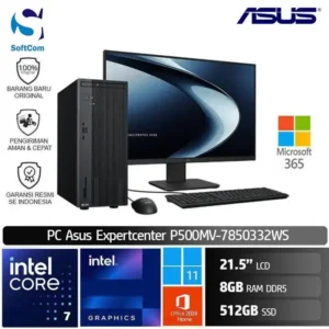 PC Asus Expertcenter P500MV 7850332WS/Intel Core 7-240H/8GB/512GB SSD/21.5"/Win 11 Home + OHM 2024 + M365/ Grey