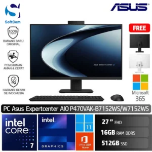 PC Asus ExpertCenter P400 AIO P470VAK B7152WS W7152WS/Intel Core 7-240H/16GB/512GB SSD/27" FHD/Win 11 Home + OHM 2024 + M365