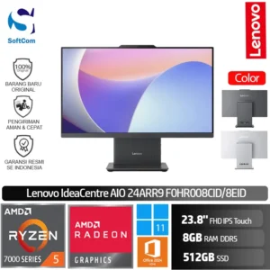 PC Lenovo IdeaCentre AIO 24ARR9 8CID 8EID/AMD Ryzen 5-7535HS/8GB/512GB SSD/23.8" IPS Touch/Win 11 Home+OHM 2024+M365 [F0HR008CID | F0HR008EID]