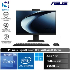 PC Asus ExpertCenter P400 AIO P440VAK B3821W/Intel Core i3-1315U/8GB/512GB SSD/23.8" FHD/Win 11 Home/Black