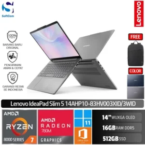 Lenovo IdeaPad Slim 5 14AHP10 3WID 3XID/Ryzen 7-8845HS/16GB/512GB SSD/14" WUXGA OLED/Win 11 Home+OHM 2024+M365 [83HV003WID | 83HV003XID]