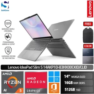 Lenovo IdeaPad Slim 5 14AKP10 CKID CLID/Ryzen AI 5-330/16GB/512GB SSD/14" WUXGA OLED/Win 11 Home+OHM 2024+M365 [83HX00CKID | 83HX00CLID]