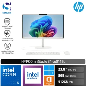 PC HP OmniStudio 24-cu0115d/Intel Core 5-120U/8GB/512GB SSD/23.8" FHD IPS/Win 11 Home+OHm 2024+M365/White