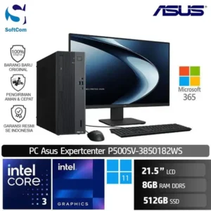 PC Asus Expertcenter P500SV 3850182WS/Intel Core 3-100U/8GB/512GB SSD/21.5"/Win 11 Home + M365/ Grey