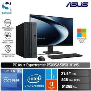 PC Asus Expertcenter P500SV 5850181WS/Intel Core i5-13420H/8GB/512GB SSD/21.5"/Win 11 Home + M365/ Grey