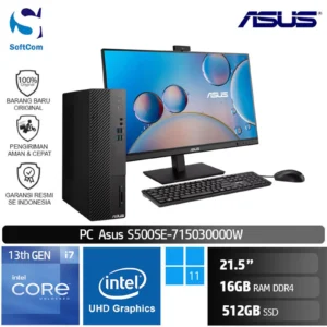 PC Asus Desktop S500SE-715030000W/Core i7-13700/16GB/512GB SSD/21.5" Inch LED/Win 11 Home/Black
