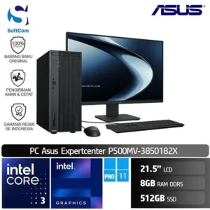 PC Asus Expertcenter P500MV-3850182X/Intel Core 3-100U/8GB/512GB SSD/21.5"/Win 11 Pro/ Grey