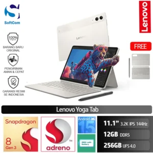 Lenovo Yoga Tab ZAG60275ID/Snapdragon 8 Gen 3/12GB/256GB UFS 4.0/11.1″ 3.2K Touch 144Hz/Android 15/Seashell