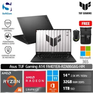 Asus TUF Gaming A14 FA401EA-RZA86G6G-HM/Ryzen AI Max+ 392/32GB/1TB SSD/14" 2.5k IPS 165Hz/Win 11 Home + OHM 2024 + M365/Jeager Grey
